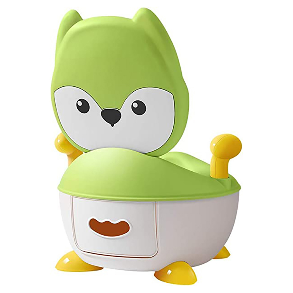 Little Angel Baby Potty Seat Chair With Handle & Lid- Green