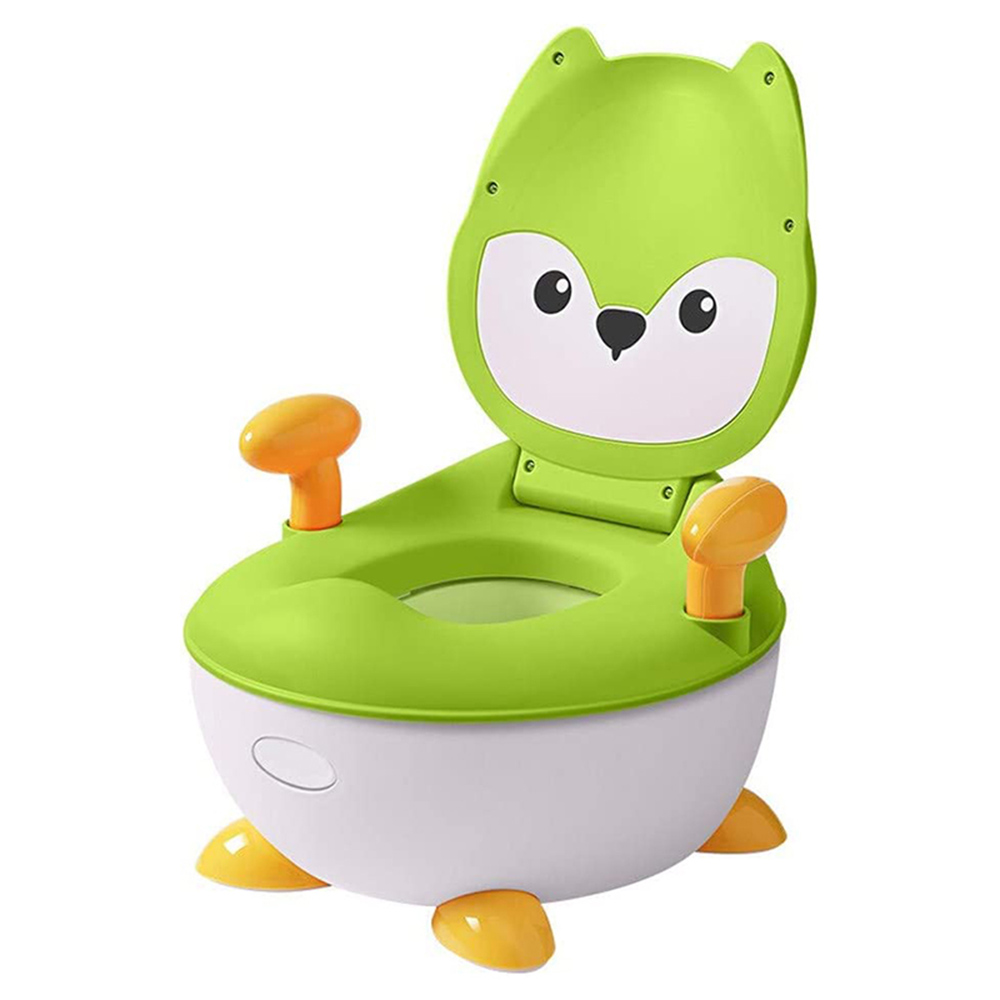 Little Angel Baby Potty Seat Chair With Handle & Lid- Green