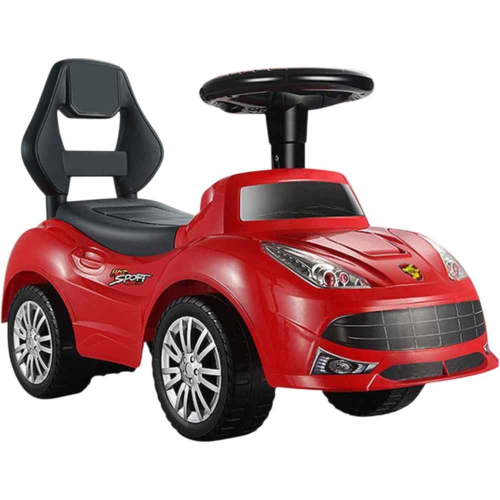 ليتل أنجل - لعبة سيارة دفع للأطفال مع عجلة قيادة - لون أحمر