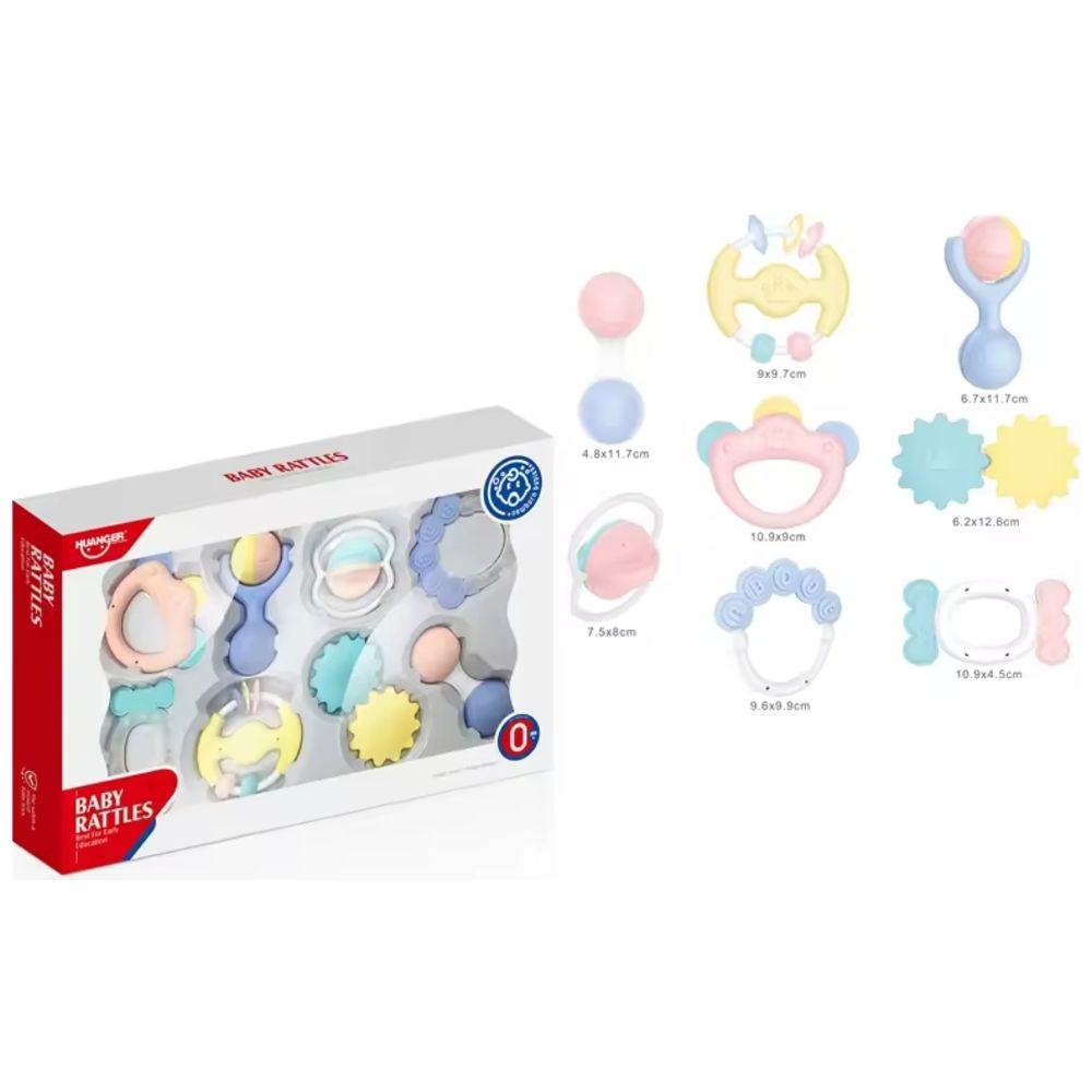 هانغر - مجموعة خشخيشات حسية للمواليد - 8 قطع
