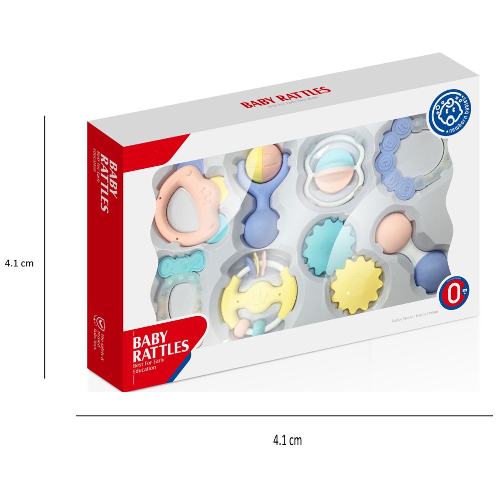 هانغر - مجموعة خشخيشات حسية للمواليد - 8 قطع