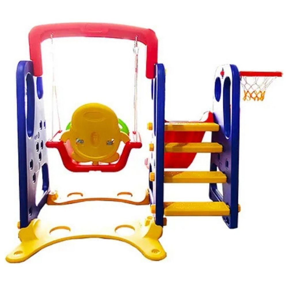 ليتل أنجل- مجموعة ألعاب 3 في 1 للأنشطة والتزحلق والتأرجح للأطفال