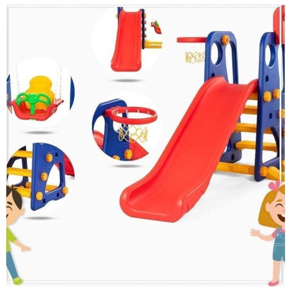 ليتل أنجل- مجموعة ألعاب 3 في 1 للأنشطة والتزحلق والتأرجح للأطفال