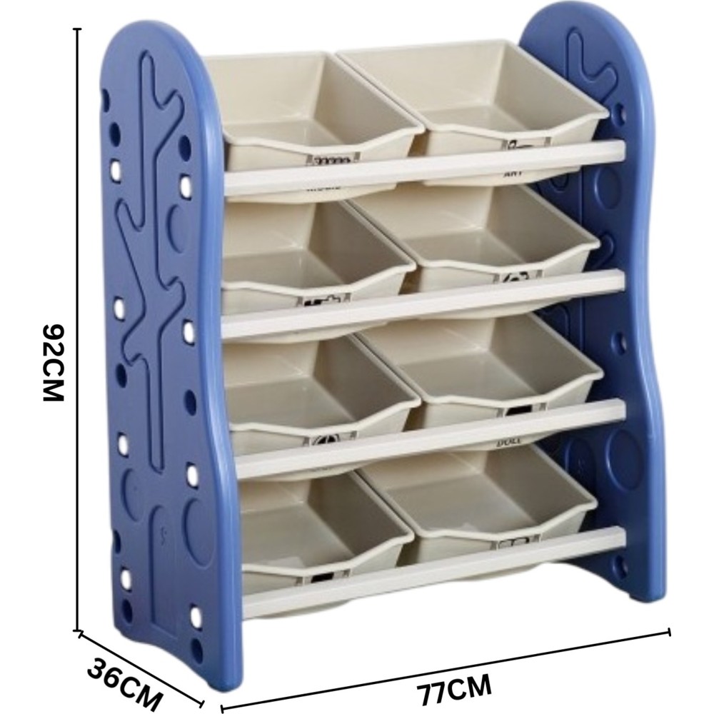 Little Angel Toy Storage Organizer With Bins For Kids Room-Blue