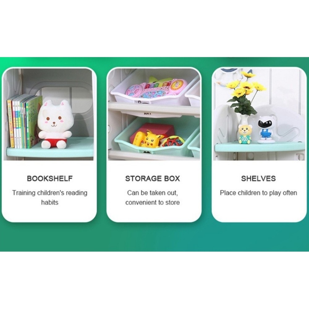 Little Angel Toy Storage Organizer WithMultiple Shelves And Bins