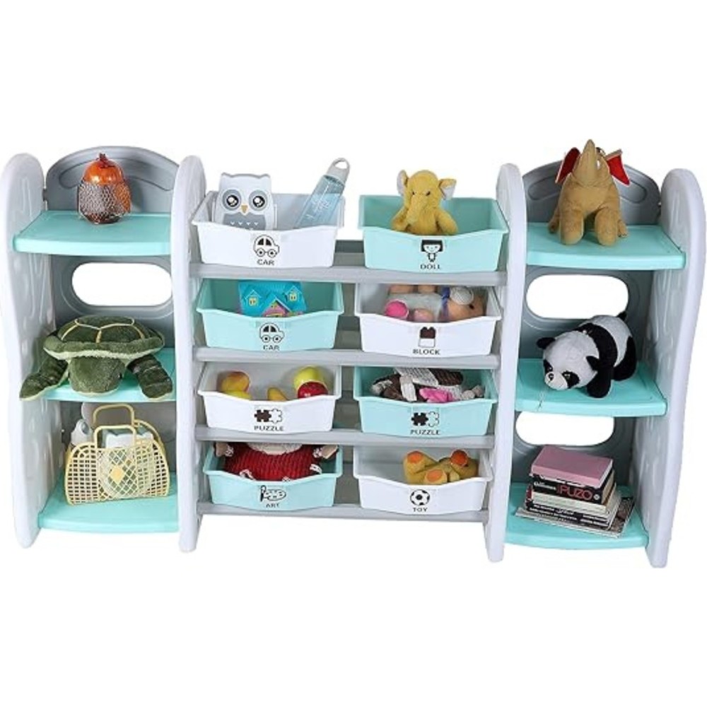 Little Angel Toy Storage Organizer WithMultiple Shelves And Bins