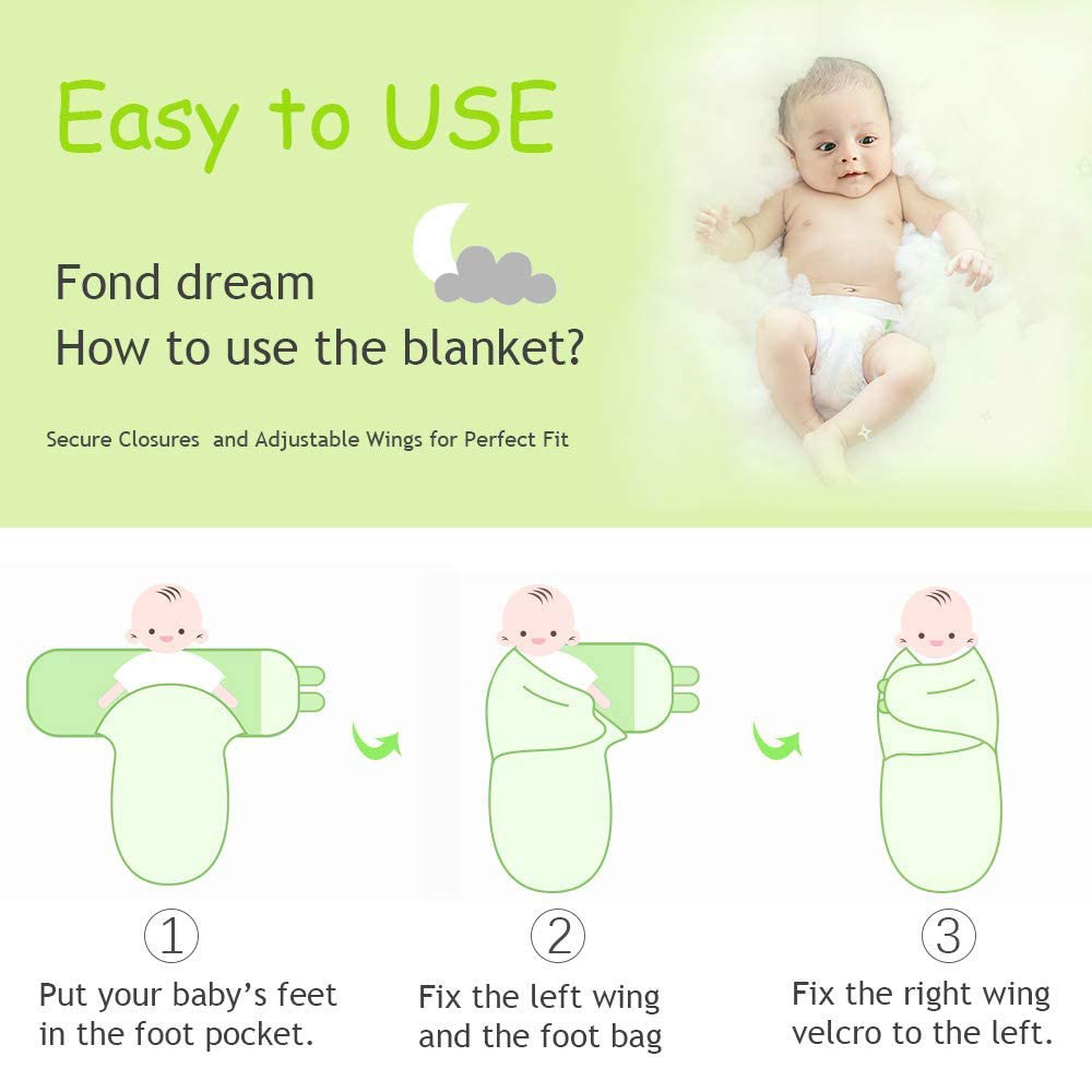 Miracle Baby - Baby Swaddle Wrap for Newborn 100% Cotton Sleep Sack - Flamingo