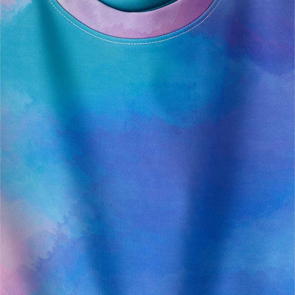 جيلين - بلوزة محبوكة للبنات - أرجواني وأزرق