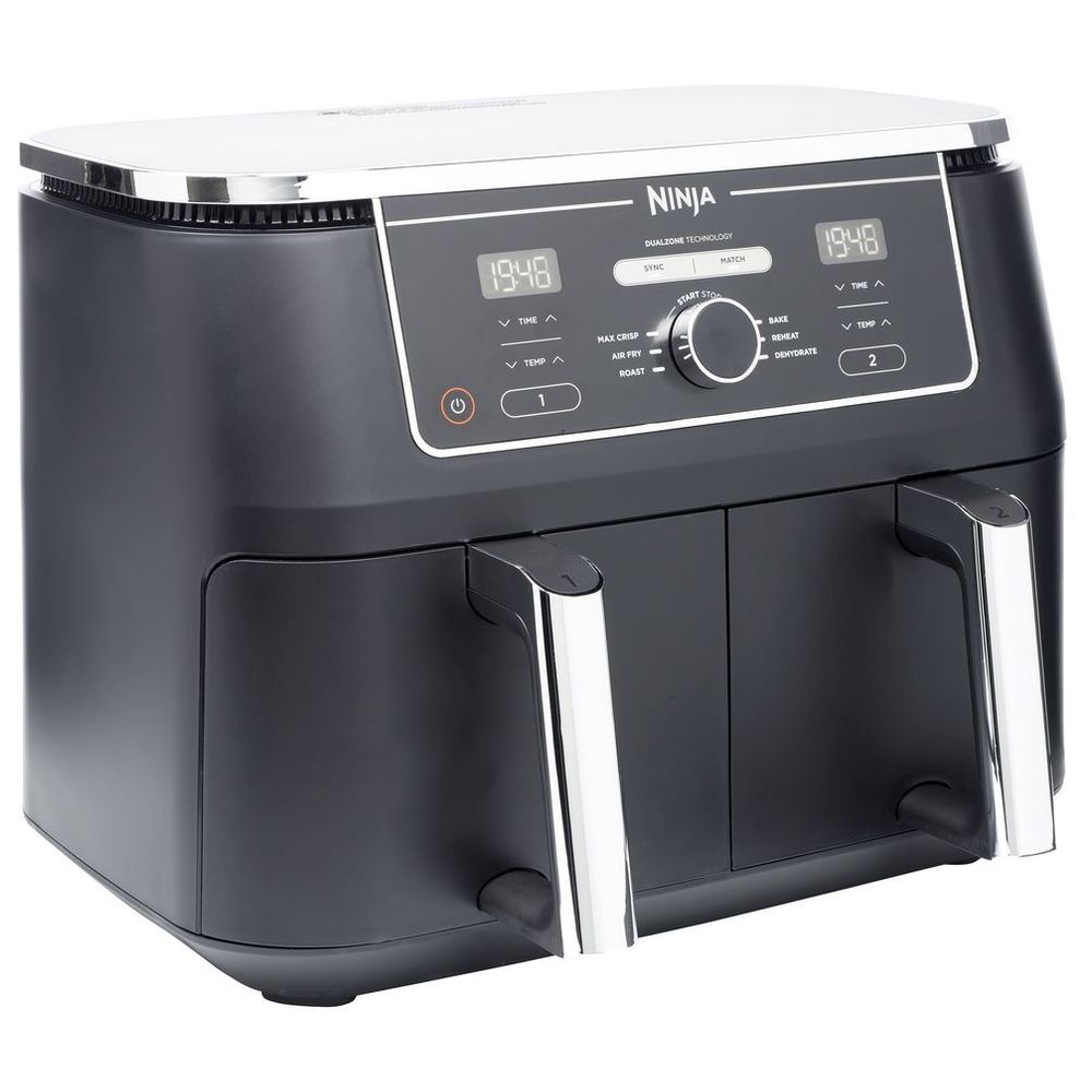 نينجا - مقلاة هوائية فودي ماكس بسلّتين - 2470 واط - 9.5 لتر - أسود