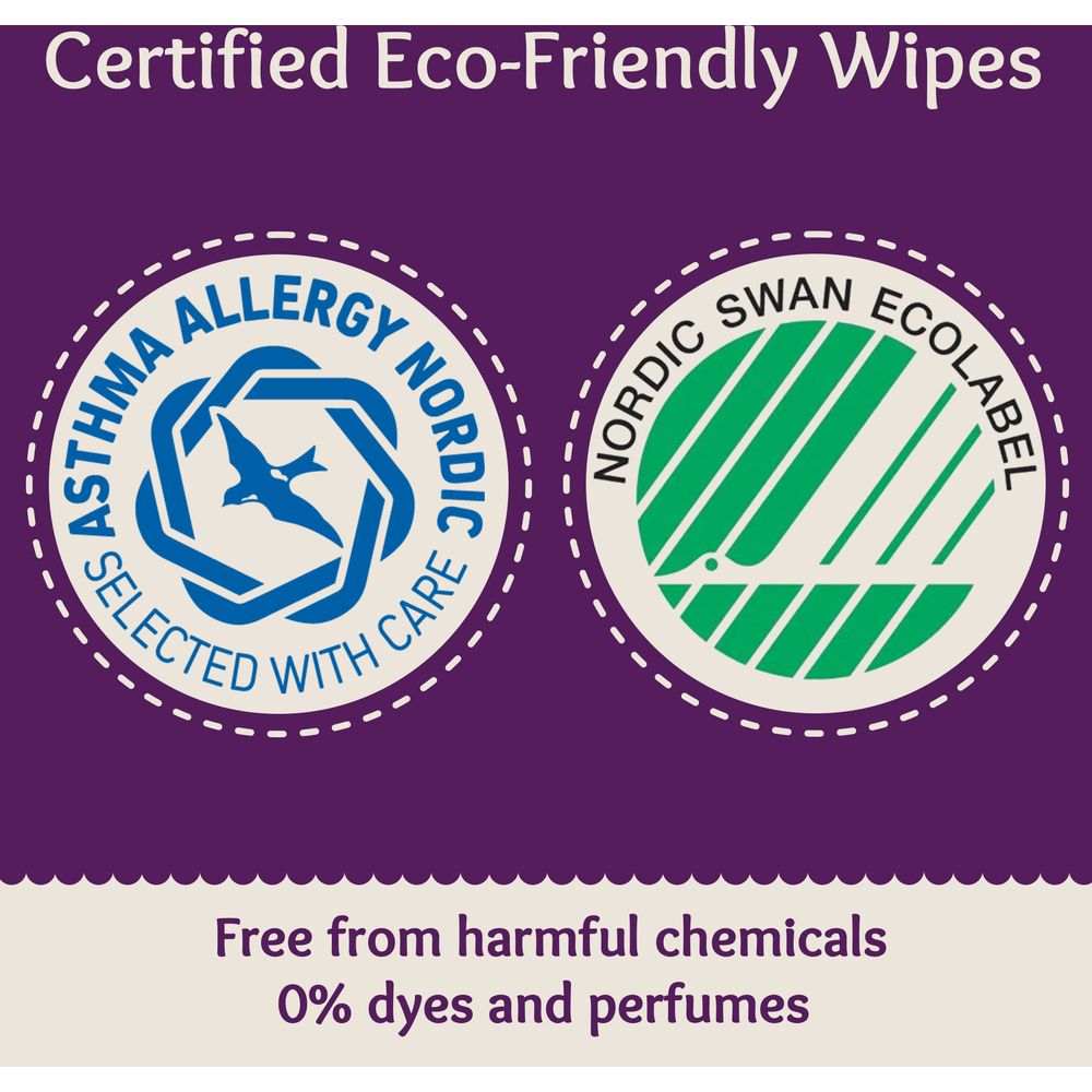 بامبو نيتشر - مناديل مبللة للأطفال - عبوة من 6 قطع - 480 منديلًا