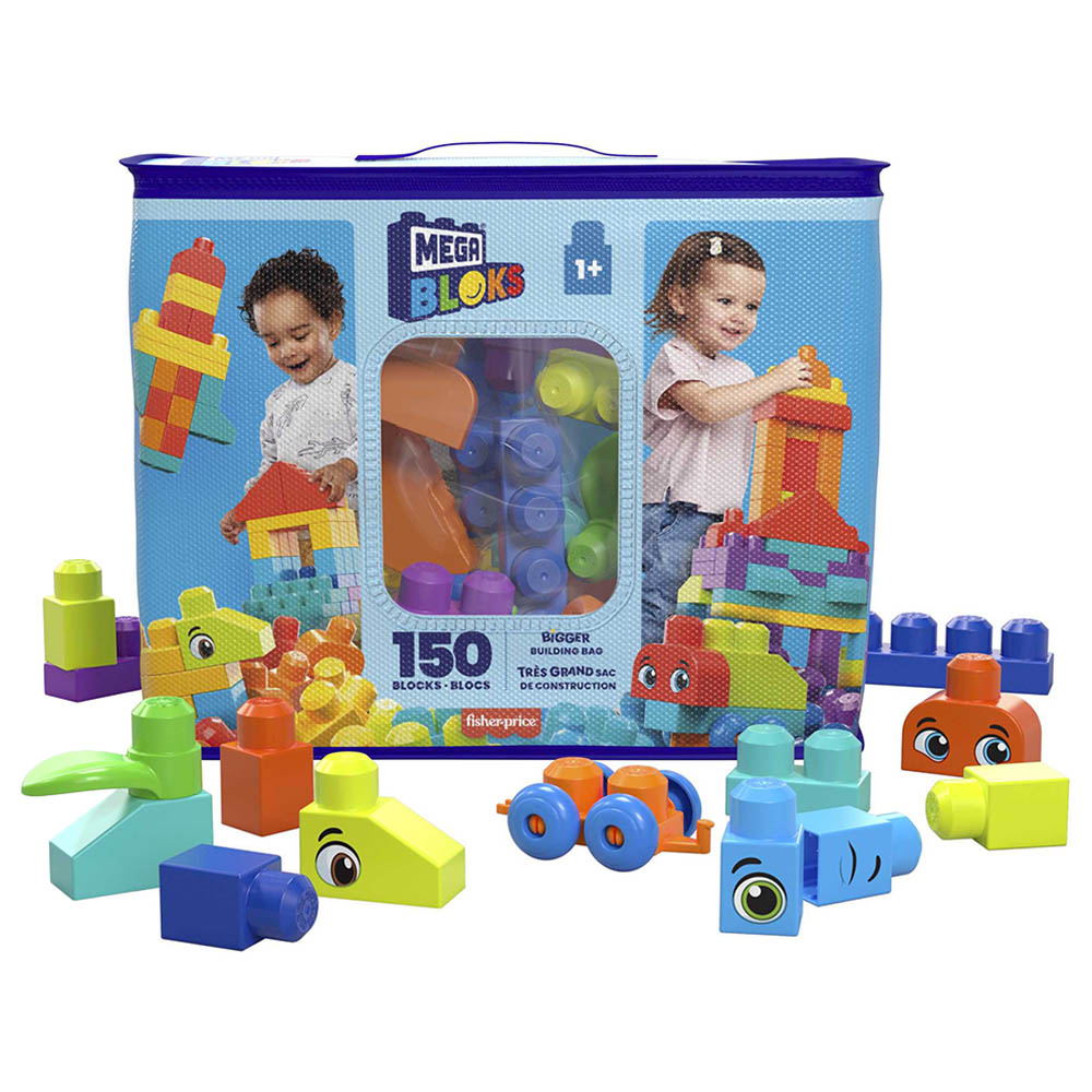 Mattel Games - Mega Bloks Bigger Building Bag - 150pcs