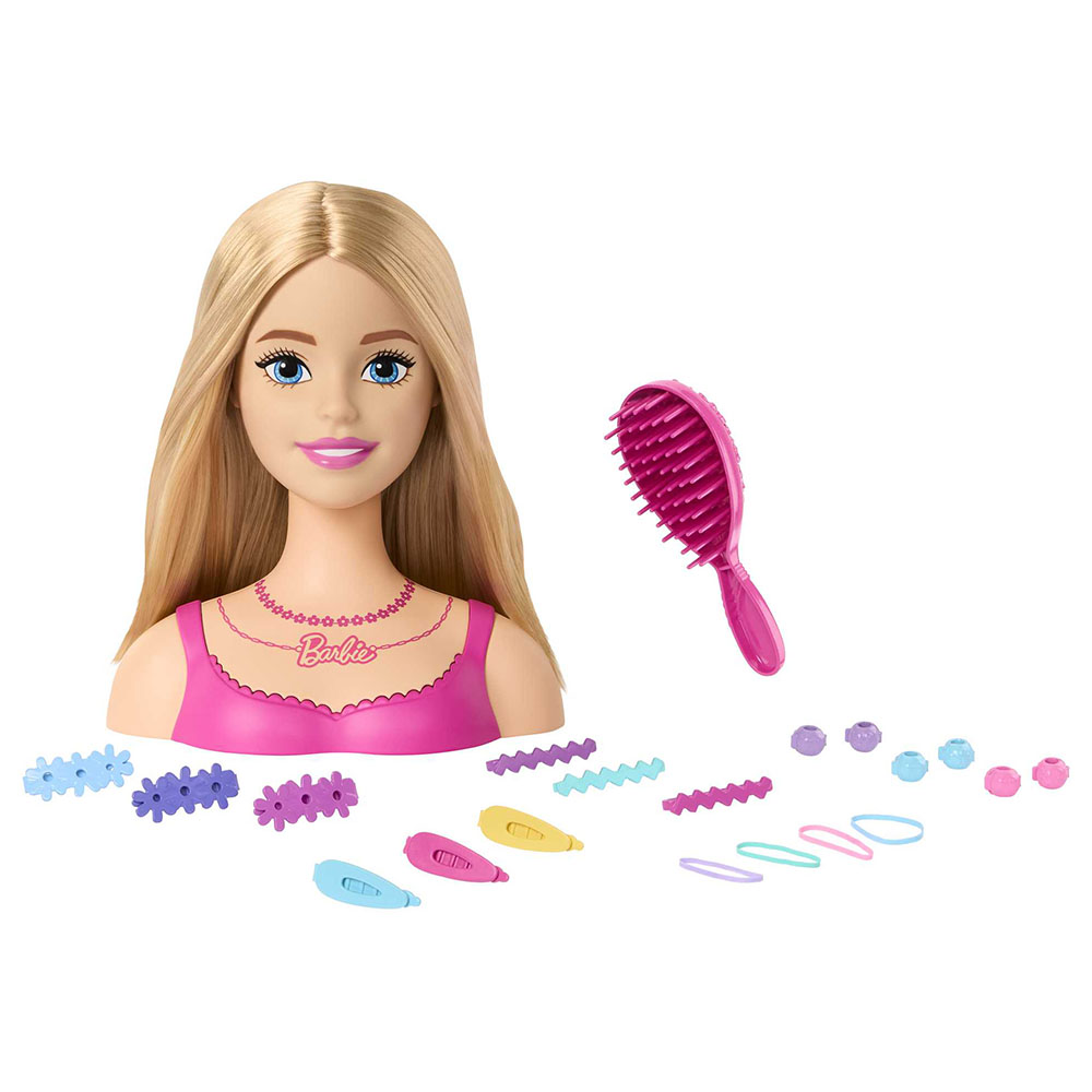 Mattel Games - Barbie Value Styling Head Playset - Blonde - 21pcs