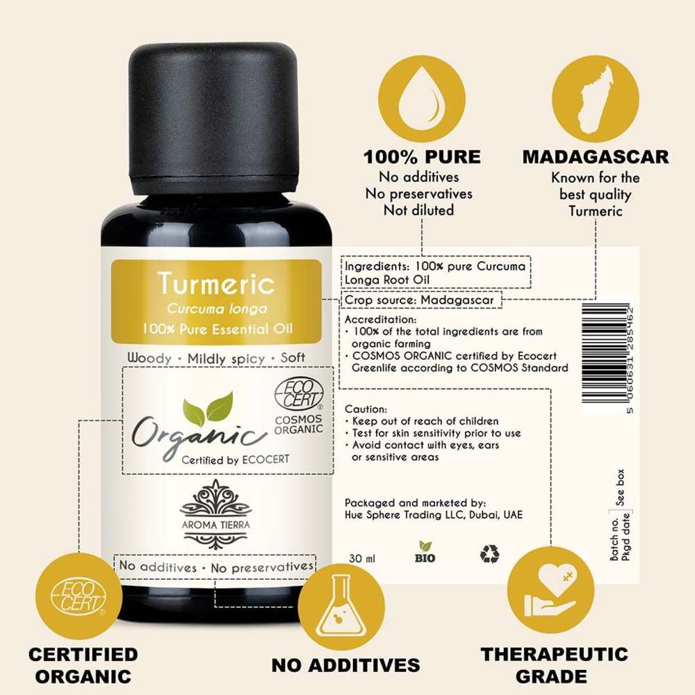 Aroma Tierra - Organic Turmeric Essential Oil - 30ml
