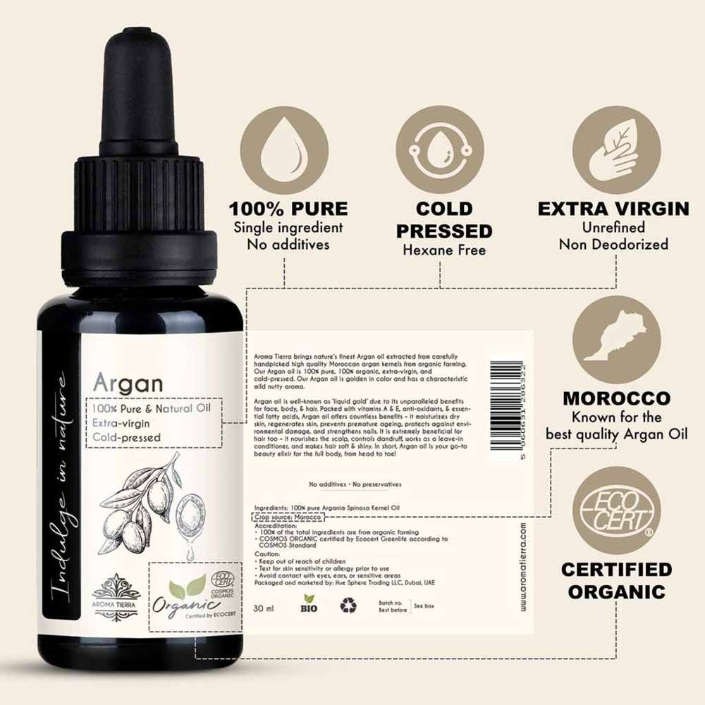 Aroma Tierra - Organic Argan Oil - 30ml