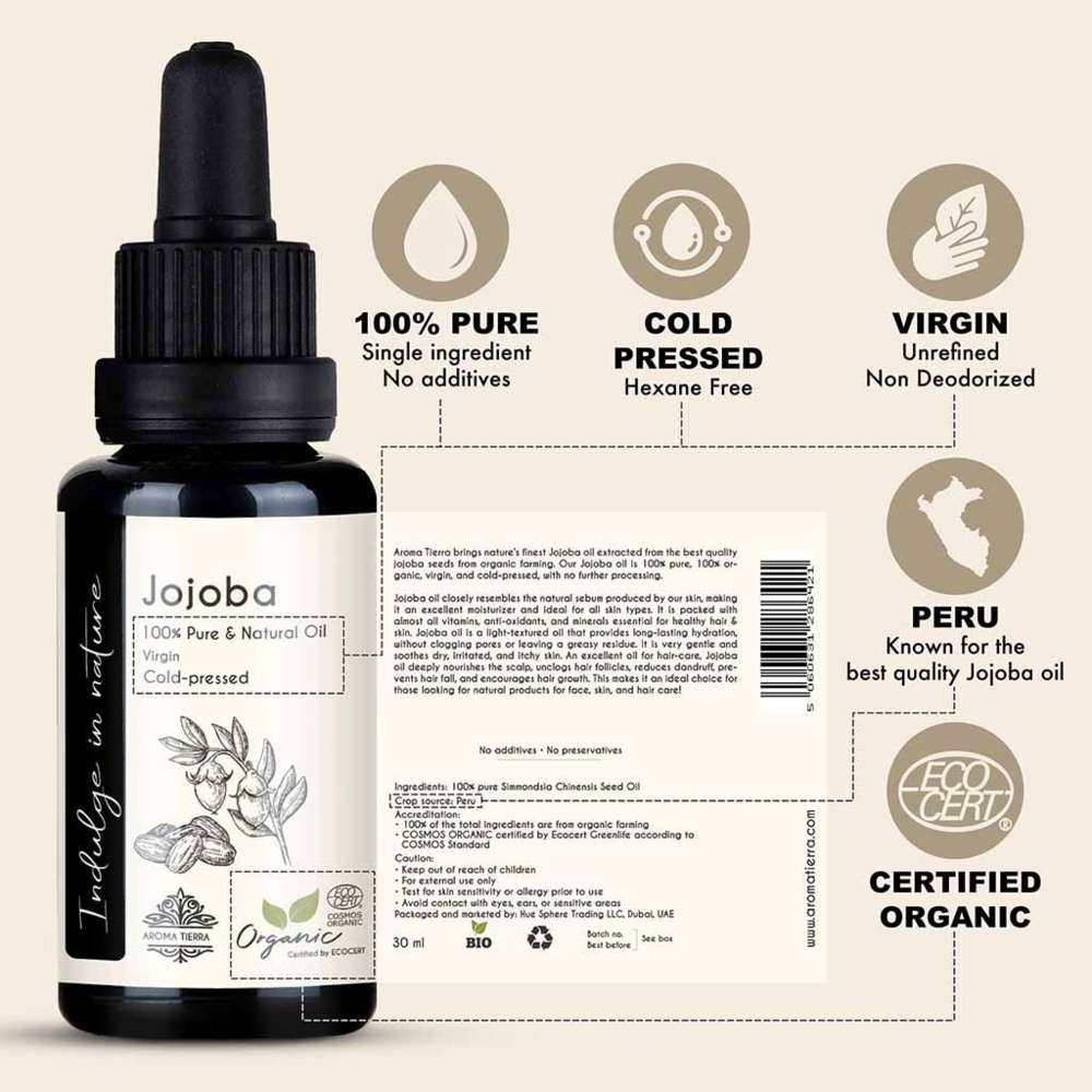 Aroma Tierra - Organic Jojoba Oil - 30ml
