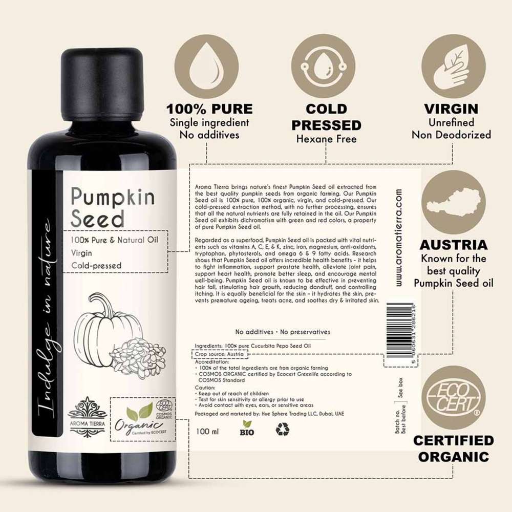 Aroma Tierra - Organic Pumpkin Seed Oil - 100ml