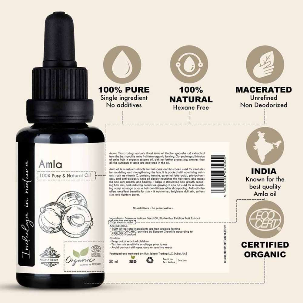 Aroma Tierra - Amla Oil - Hair Growth - 30ml
