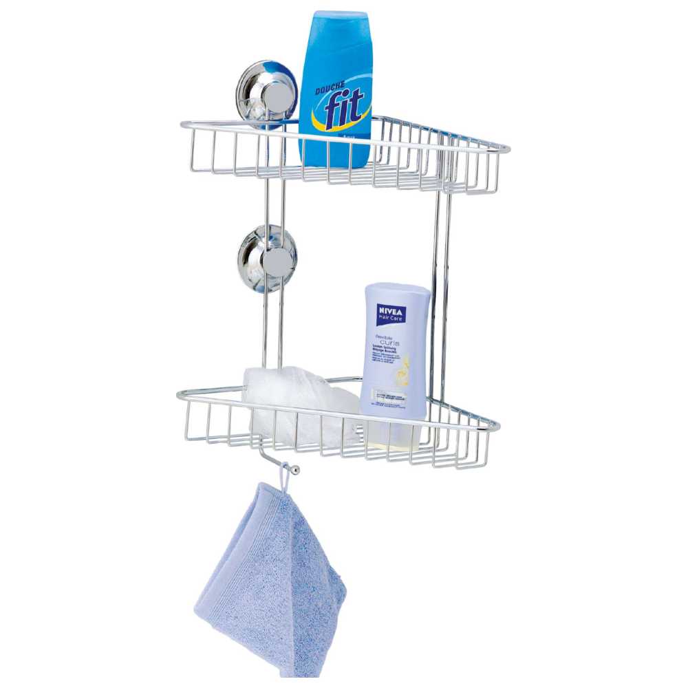 Everloc - Corner Shelf, Kitchen & Bathroom Organizer - 2 Shelves