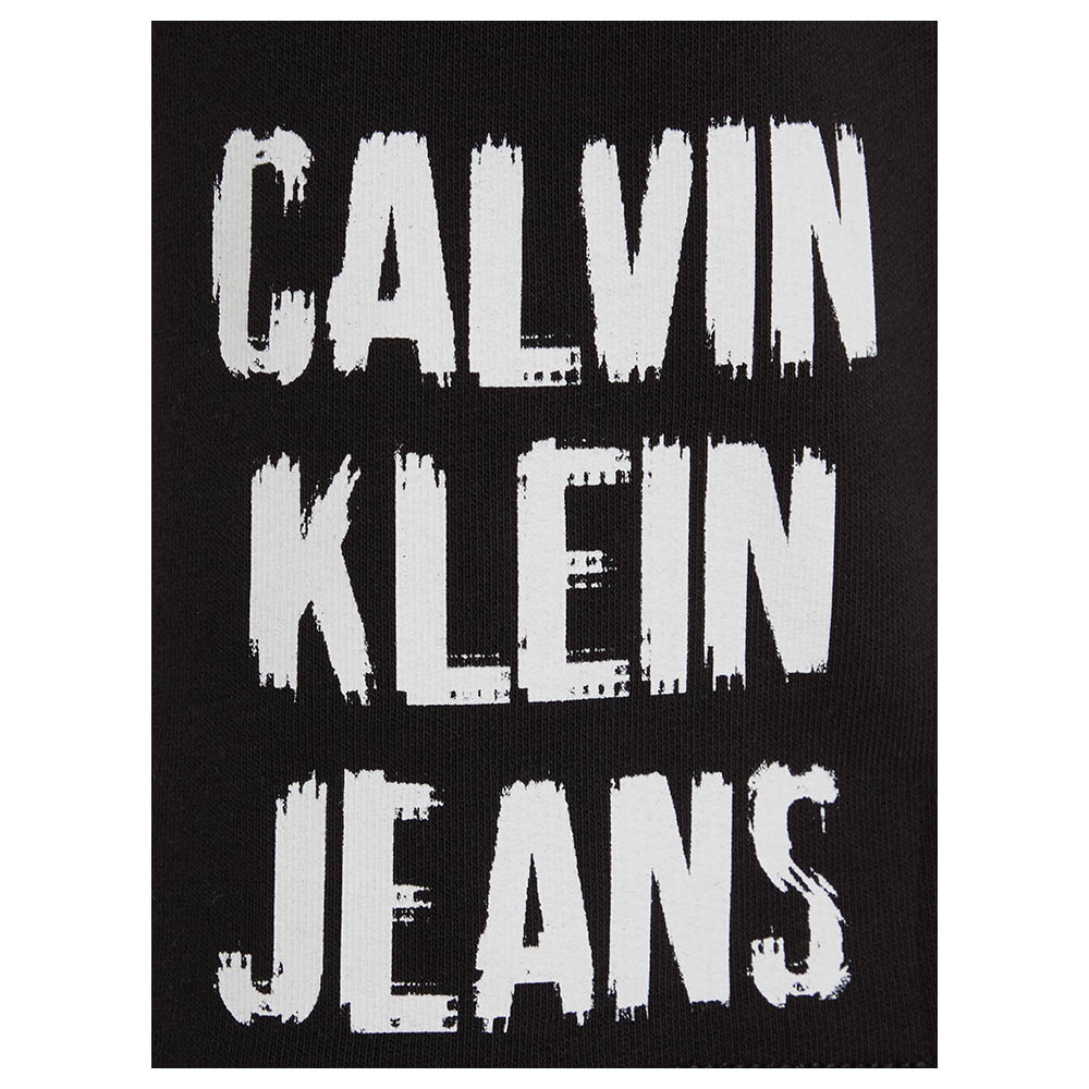 كالفن كلاين - شورت قصة مريحة بشعار بكسل - أسود