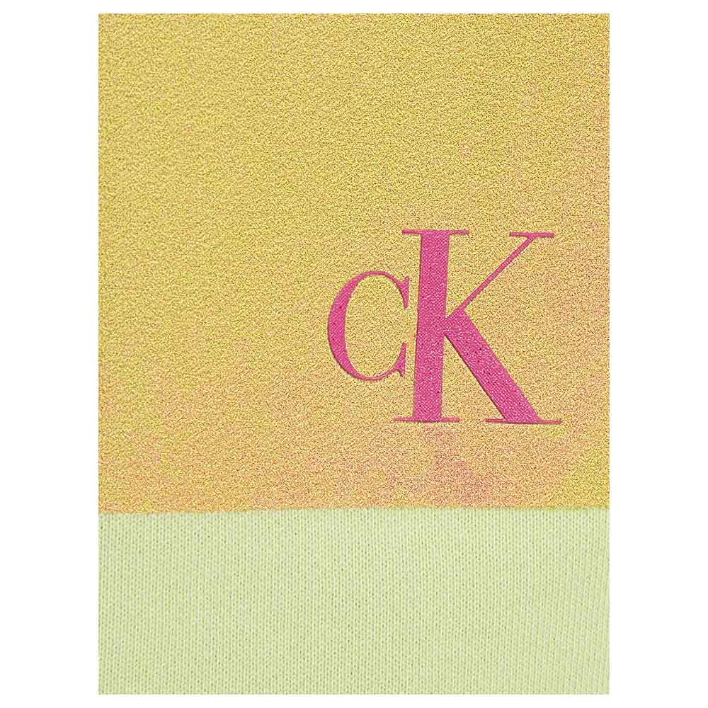 كالفن كلاين - سويت شيرت جرافيكي ملون - أخضر