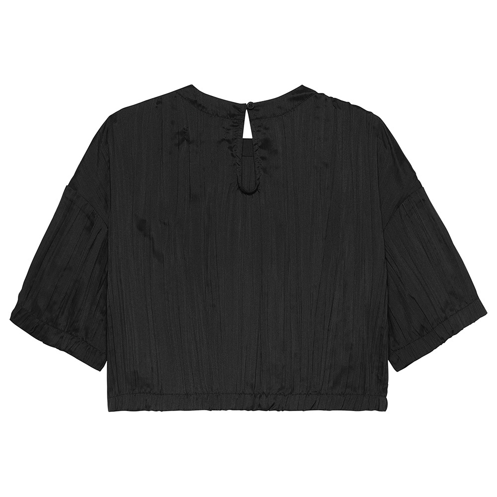 Calvin Klein - Festive Plisse Short Sleeve Top - Black