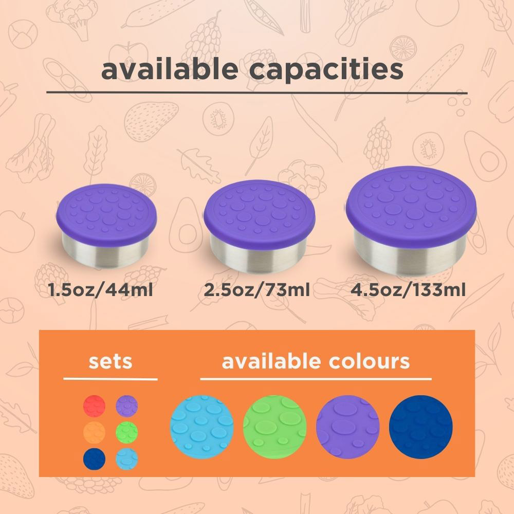 Lunchbots - Dips Pots - 75ml - 2pcs - Purple