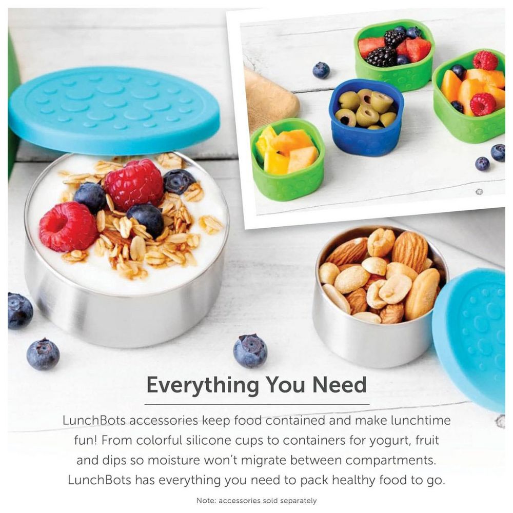 Lunchbots Duo Bento Stainless Steel Lunchbox - 600ml - Pink