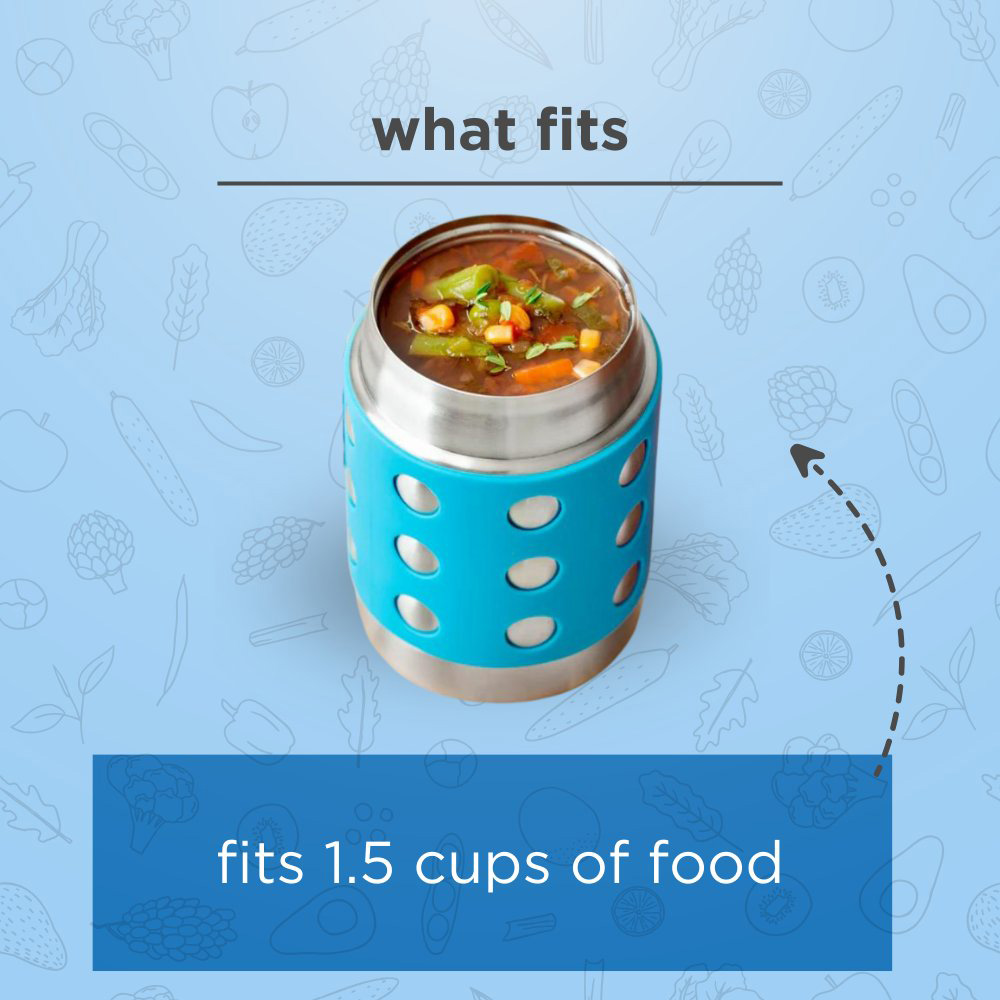 لانشبوتس - حافظة طعام حرارية بنقاط - ستانلس ستيل - 350 مل - أكوا