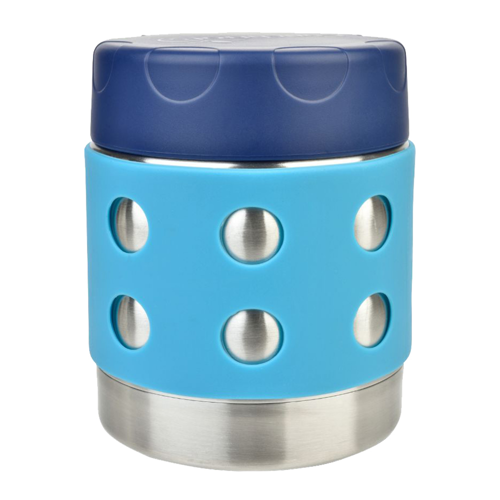 Lunchbots - Thermal Dots Food Jar - Stainless Steel - 260ml - Aqua