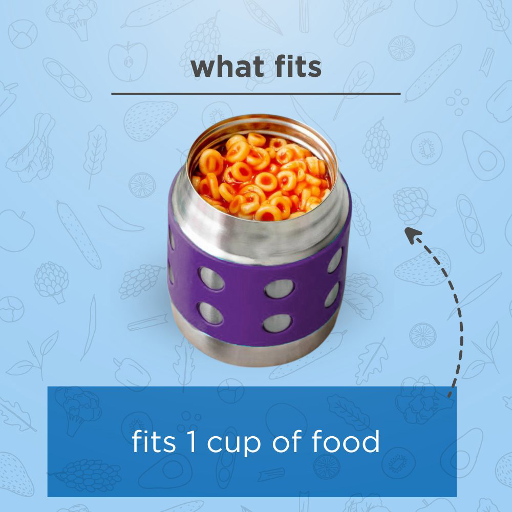 لانشبوتس - وعاء حراري دوتس لحفظ الطعام - ستانلس ستيل - 260 مل- ازرق