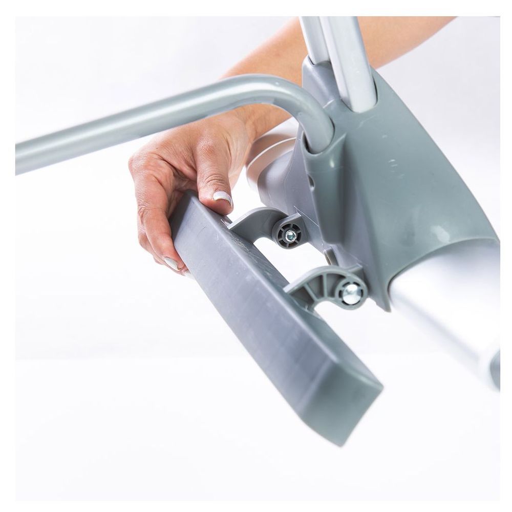 Jikel Nova Bedside Crib Grey