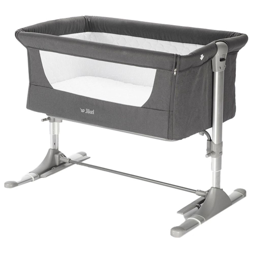 Jikel Nova Bedside Crib - Charcoal