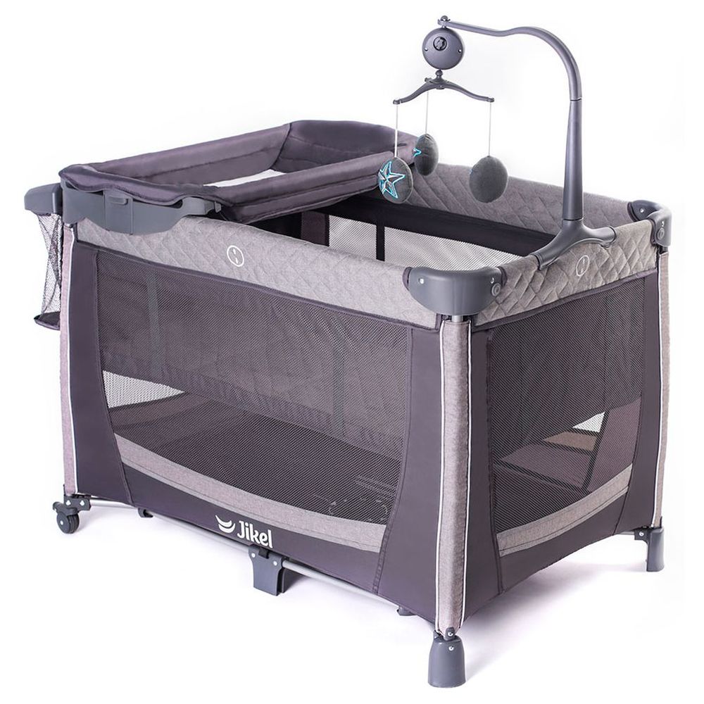 Jikel Hub Playpen - Charcoal