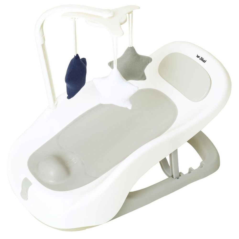 Jikel Cloud + Scrub Bathtub & Booster - Grey 