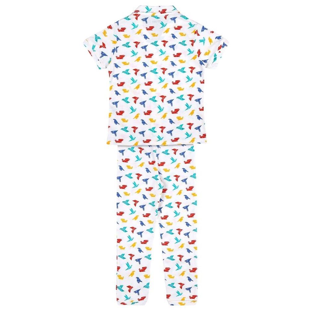 Ola Otter - 2pc-Set - Short Sleeve Nightsuit - Gummy Birds
