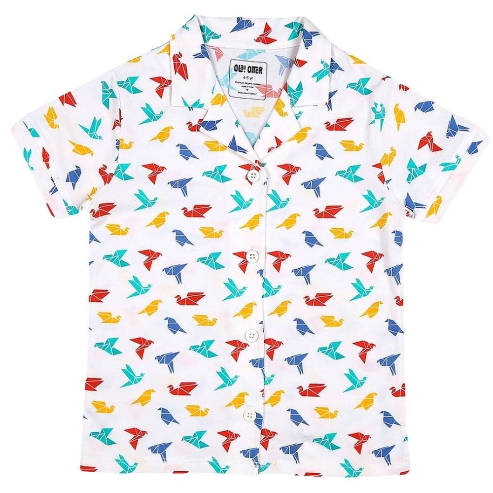 Ola Otter - 2pc-Set - Short Sleeve Nightsuit - Gummy Birds