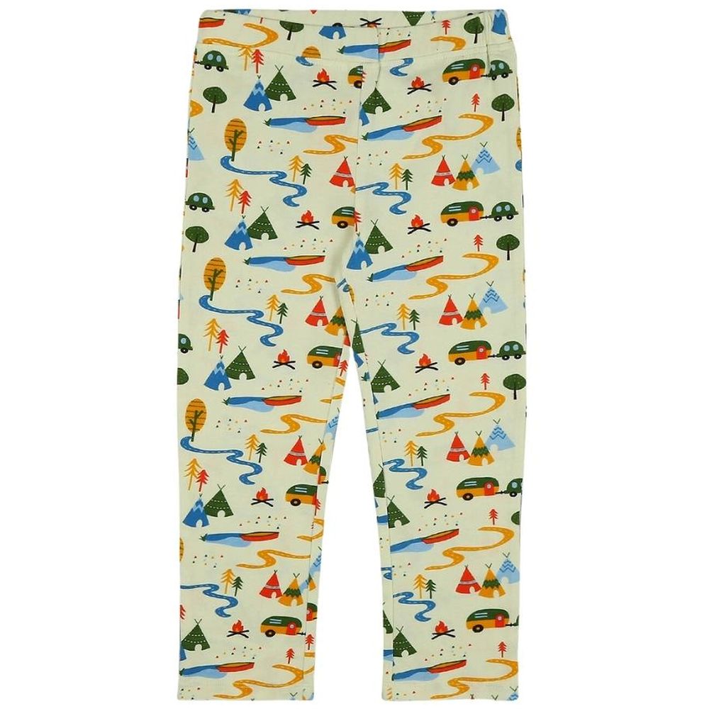Ola Otter - Baby Girl's Printed Leggings - Happy Camping
