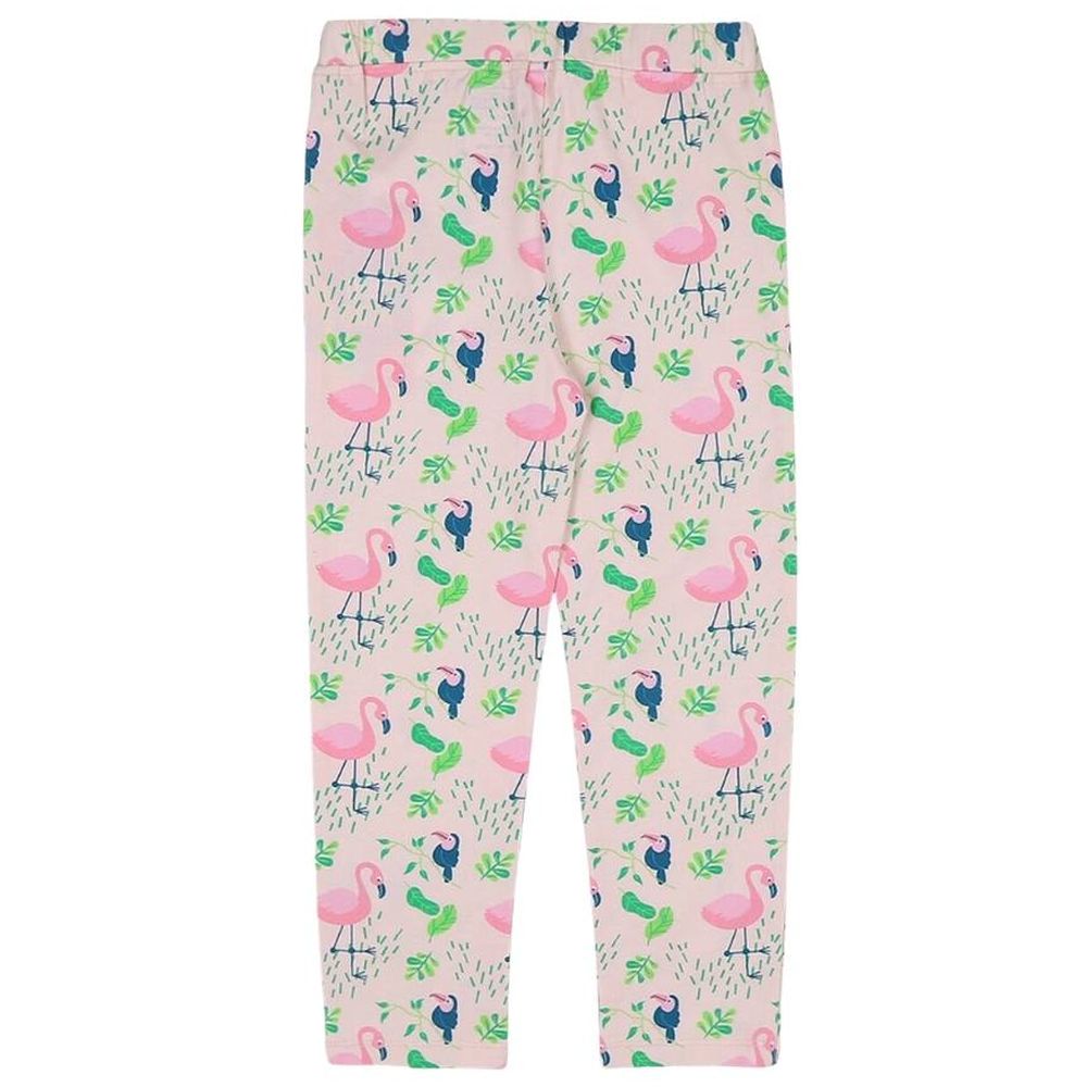 Ola Otter - Printed Leggings - Flamingo Forest