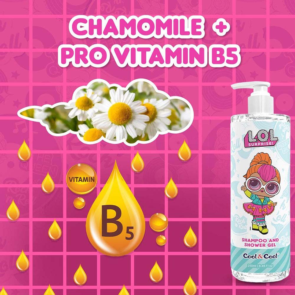 كول اند كول - شامبو وجل استحمام للأطفال لول سبرايز نيون كيوتي - 250 مل