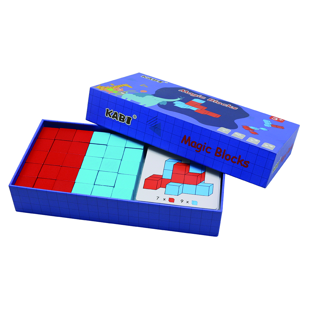 Andreu Toys - 3D Wooden Square Blocks - 87pcs