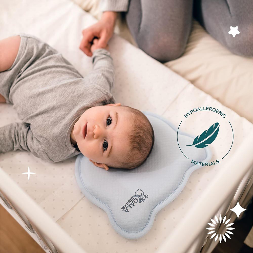 كوالا بيبي كير - وسادة مثالية للرأس المسطح للأطفال - أزرق