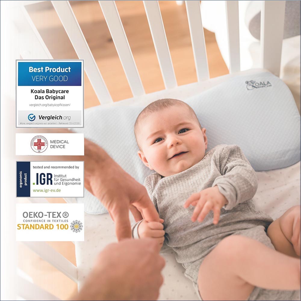 كوالا بيبي كير - وسادة أطفال مثالية للرأس المسطحة - أزرق