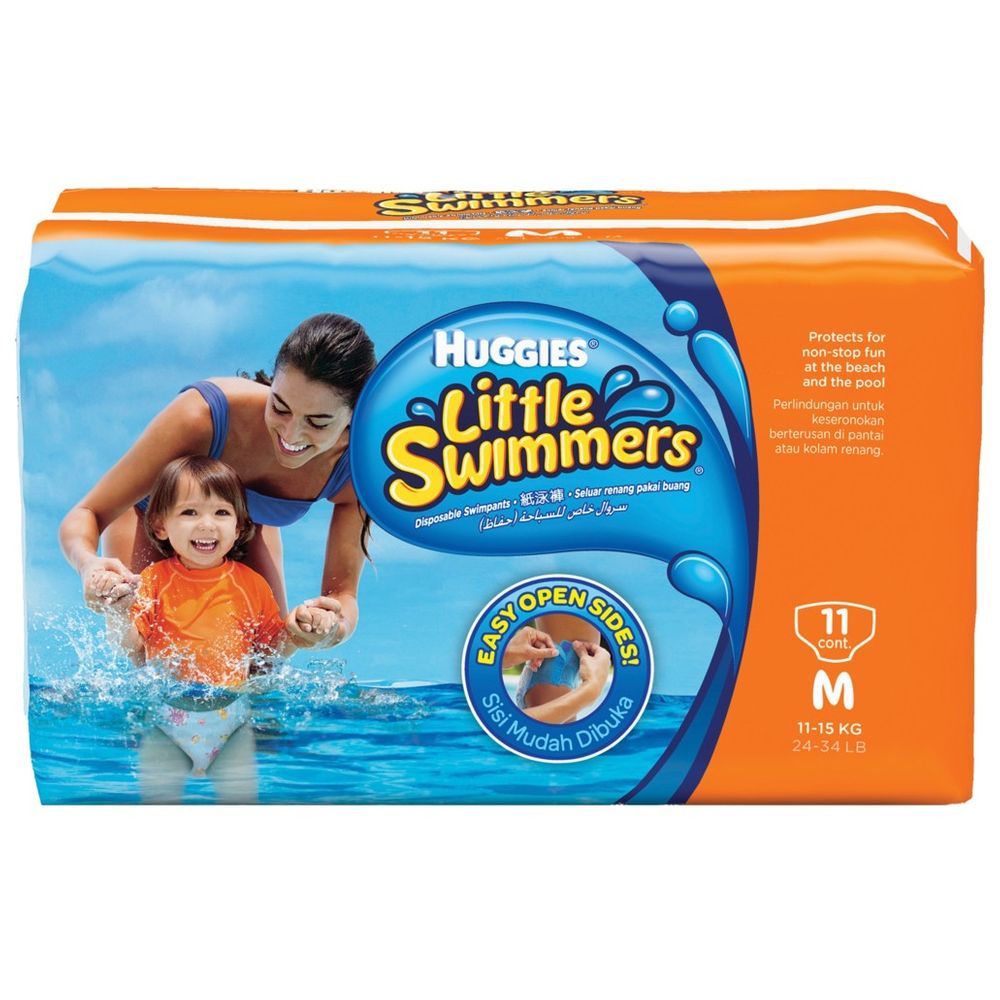 Huggies Little Swimmer Swim Diaper Pants- 11-15 kg - Medium - 11 Pcs