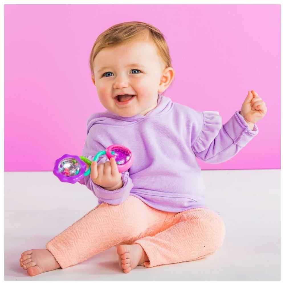 Bright Starts - Pink Barbell Rattle