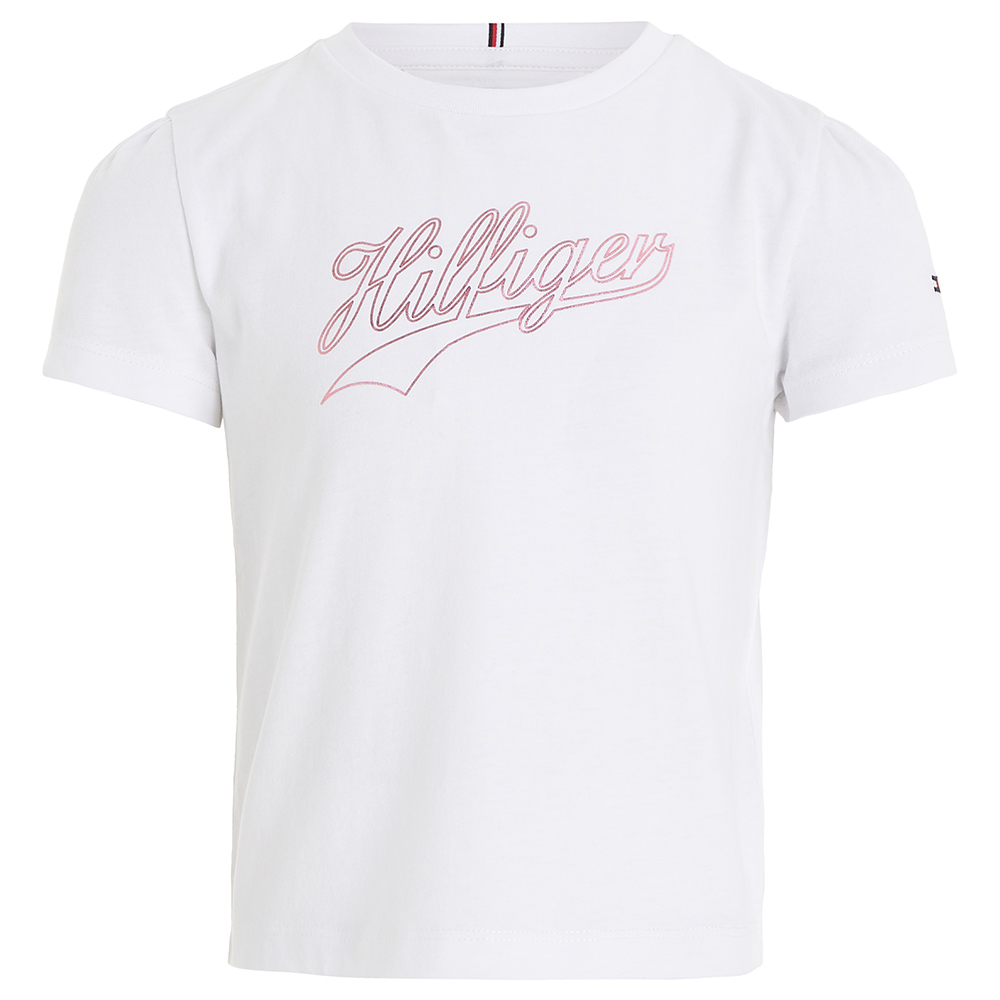 Tommy Hilfiger - Hilfiger Script Short Sleeve Tee - White