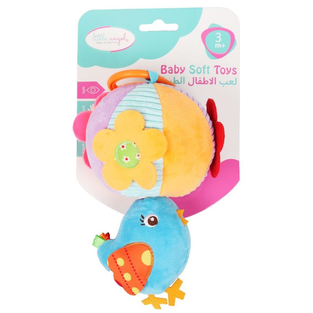 ليتل أنجل - خشخيشة محشوة للتعليق بالمهد وعربية الأطفال - عصفور