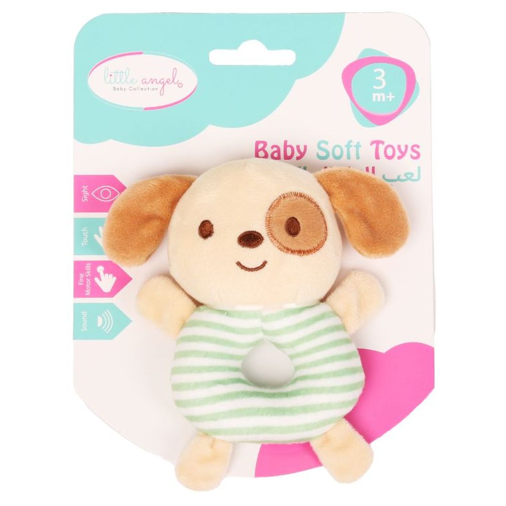 Little Angel Baby Crib Soft Stuffed Rattle Pacifying Toy - Dog