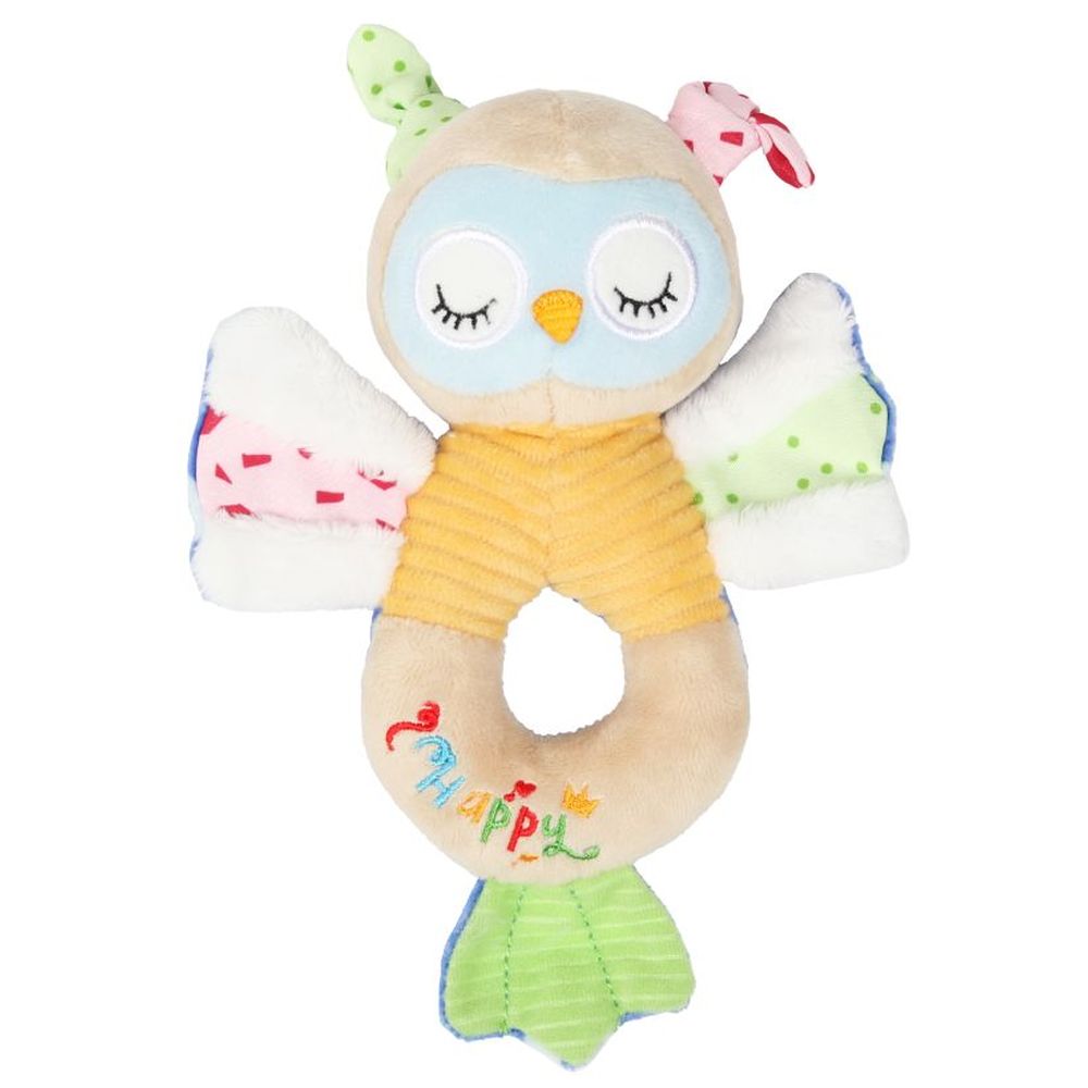Little Angel Baby Crib Soft Stuffed Rattle Pacifying Toy - Owl