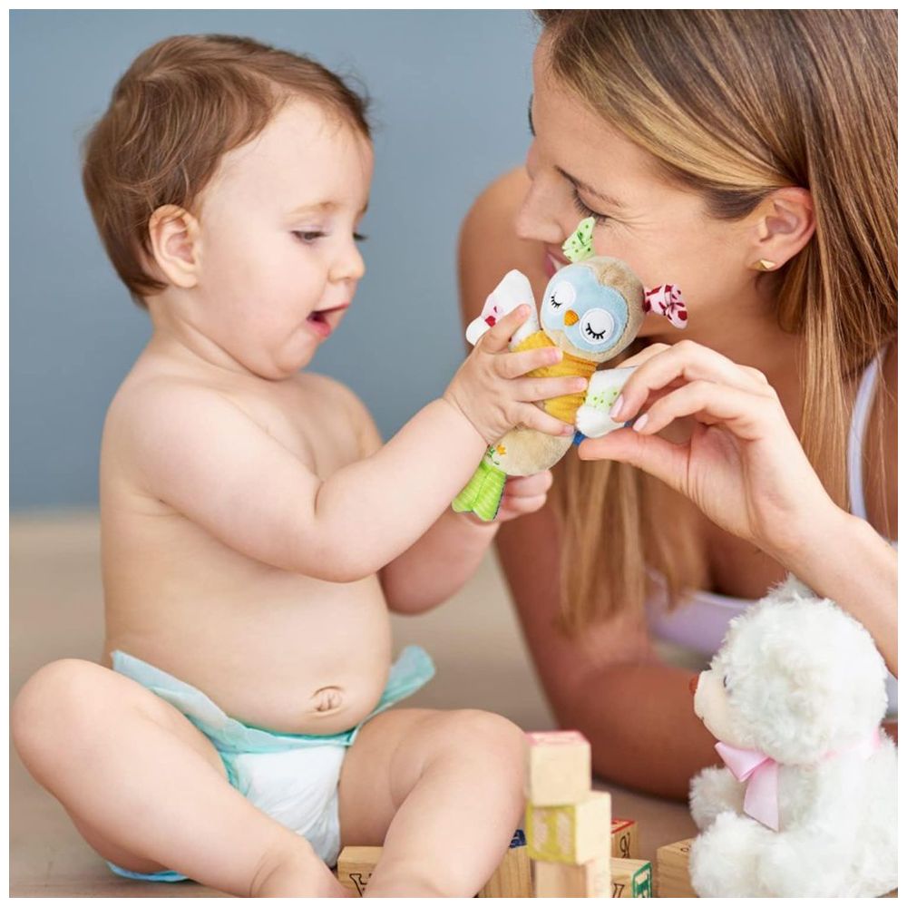Little Angel Baby Crib Soft Stuffed Rattle Pacifying Toy - Owl