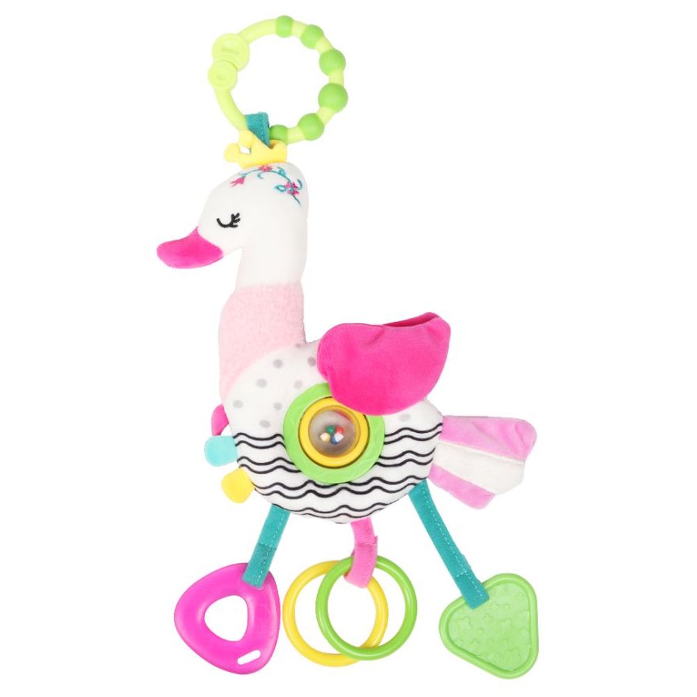 Little Angel Baby Stroller Plush Hanging Mobile Rattle Toy - Pink
